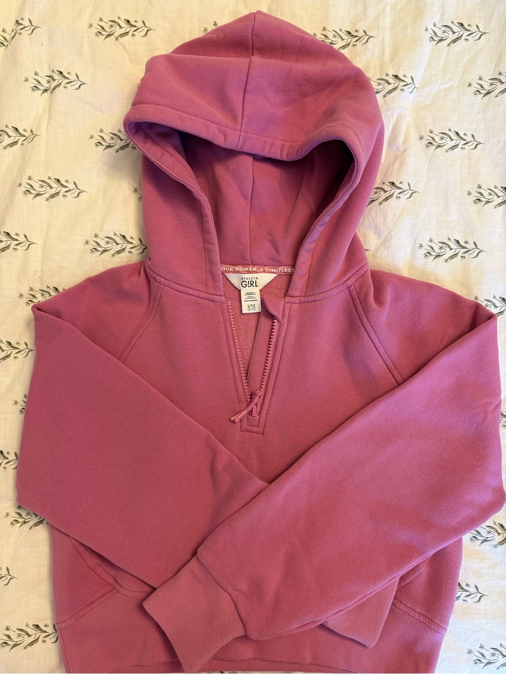 Athleta Girl All Day Half Zip Hoodie Size L (12)